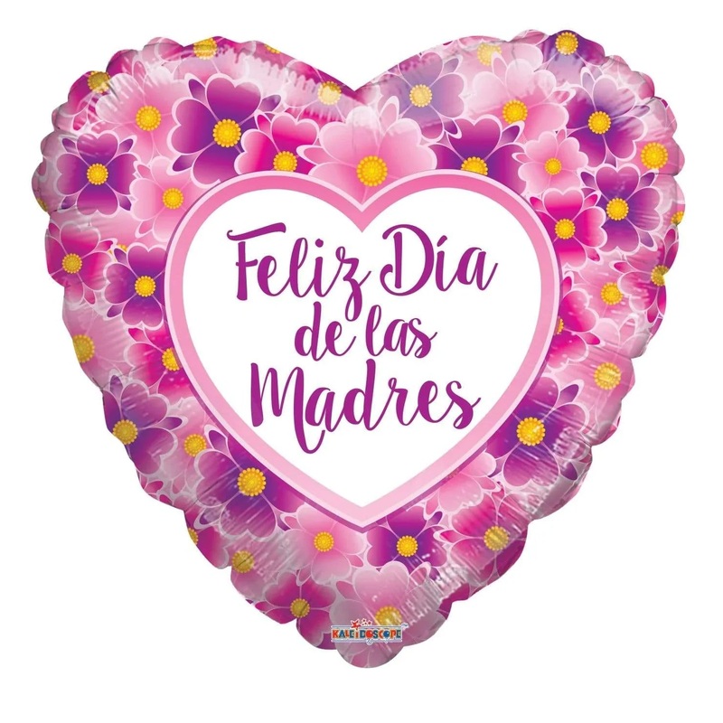 ConverUSA 18" Feliz Da De Las Madres Flowers Balloon-Flat