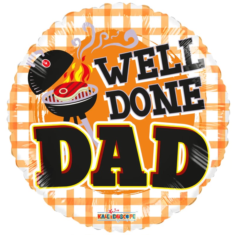 ConverUSA 18" Well Done Dad BBQ Balloon-Flat