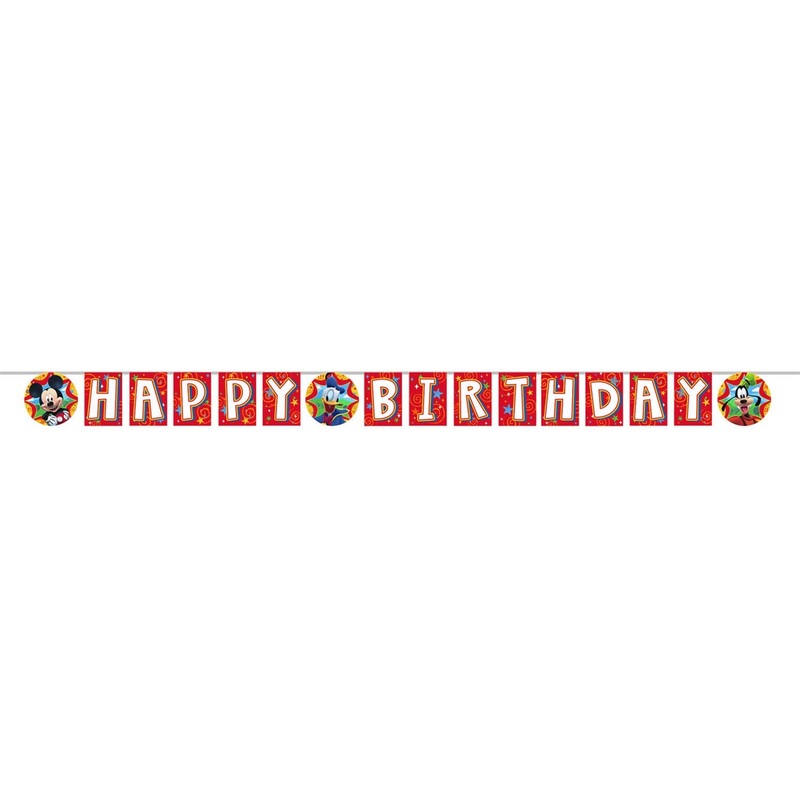 Disney's Mickey "Happy Birthday" Banner 8.41ft