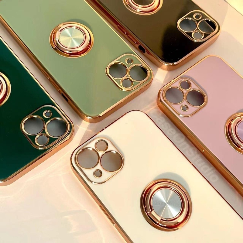 Electroplated Magnetic Stand iPhone 14 13 12 11 Pro Max case iPhone 13 12 mini case