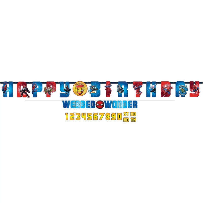 Spider-Man Webbed Wonder Jumbo Letter Banner Kit 10ft