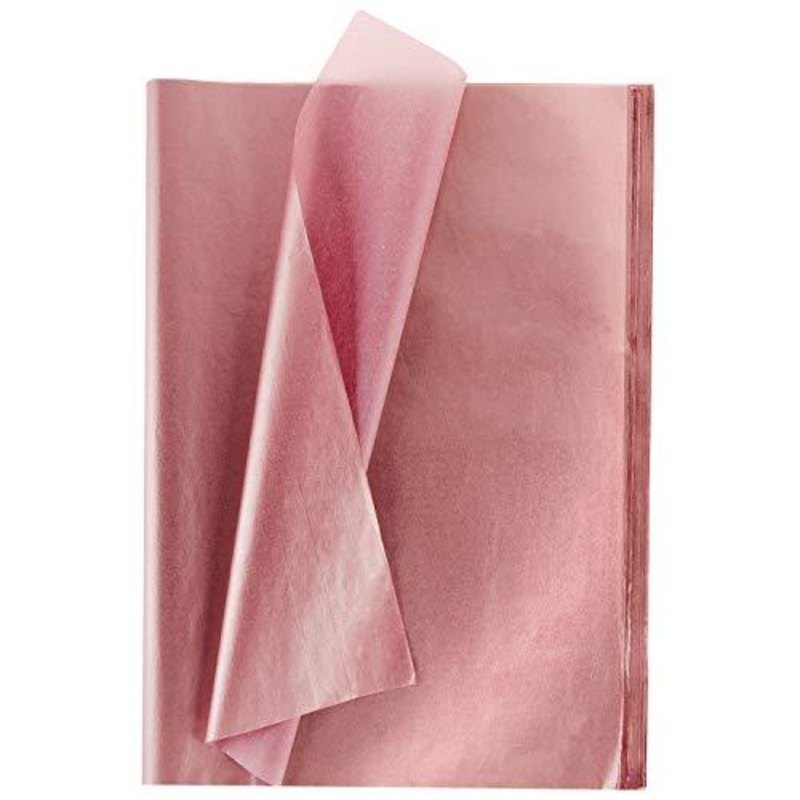 100 Sheets Rose Gold  Metallic Gift Wrapping Paper for Kitchen, Weddings, Birthday Party