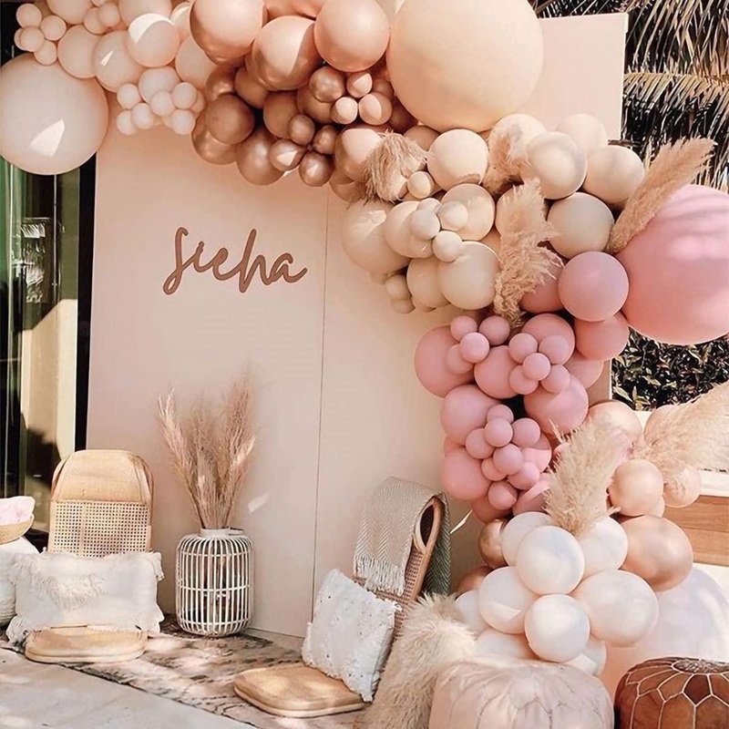 158Pcs Dusty Rose Pink Balloon Garland Kit Arch