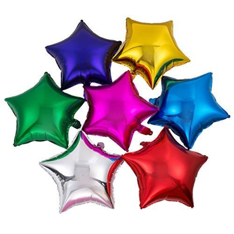 20pcs/lot 18 Inch Star Shape Foil Mylar Balloon Helium Balloon Birthday Party Decoration