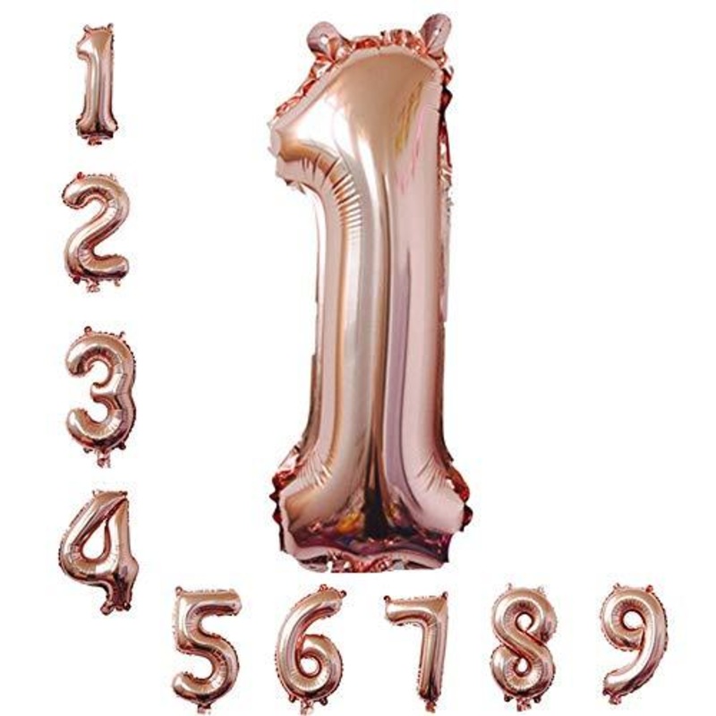 40 Inch Rose Gold Jumbo 1 Number Balloons Huge Giant Balloons Foil Mylar Number Balloons for Birthday Party,Wedding, Bridal Shower Engagement