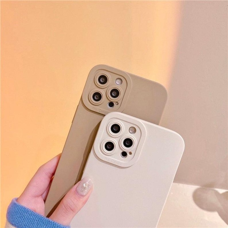 Brown & Beige Lens Protection iPhone 13 12 11 Pro Max case iPhone 13 12 mini case iPhone XR iPhone XS Max Case iPhone 8 Plus iPhone SE Case