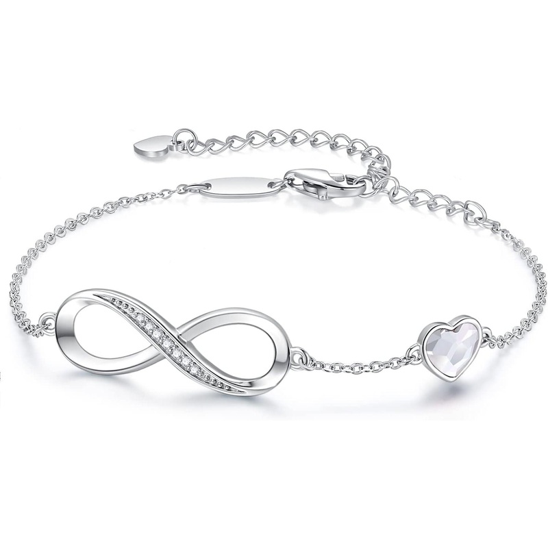 CDE Infinity Heart Symbol Charm Bracelet for Women Jewelry Gift Birthday Gifts for Women Mom