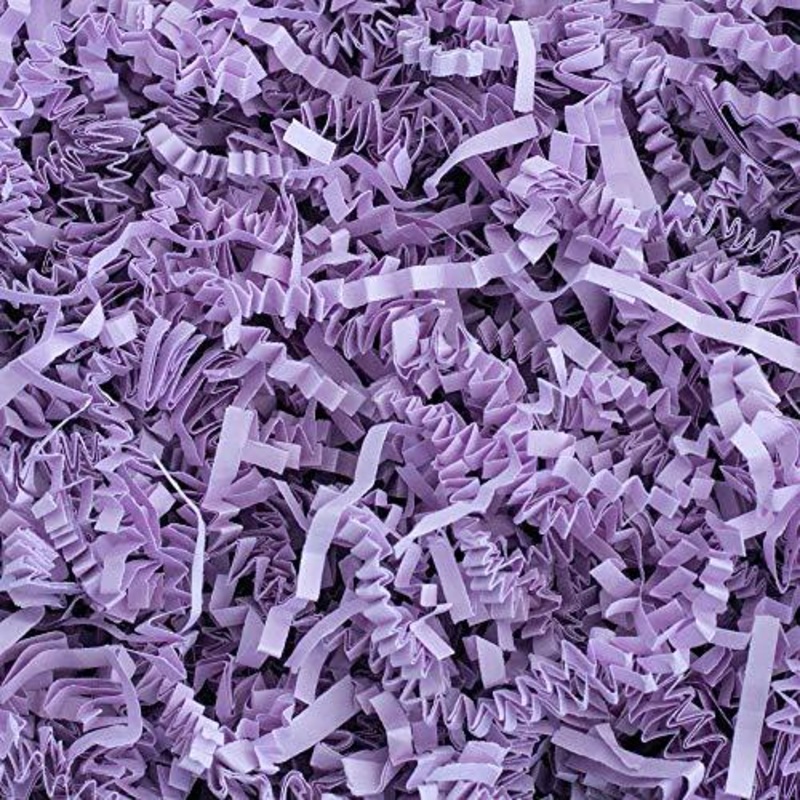 Crinkle Cut Paper Shred Filler (2 LB) for Gift Wrapping & Basket Filling - Lavender