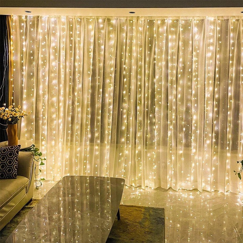 LIGHTING Window Curtain String Lights for Party Decorations