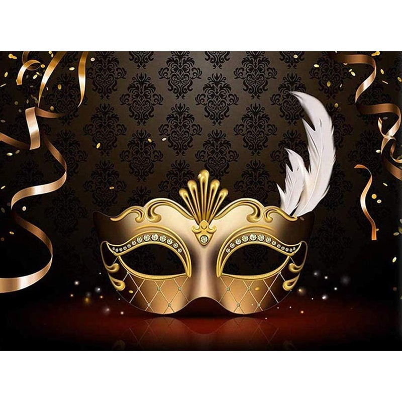 Mardi Gras Mask Backdrop Carnival Photography Backdrop Masquerade Photography Backdrops