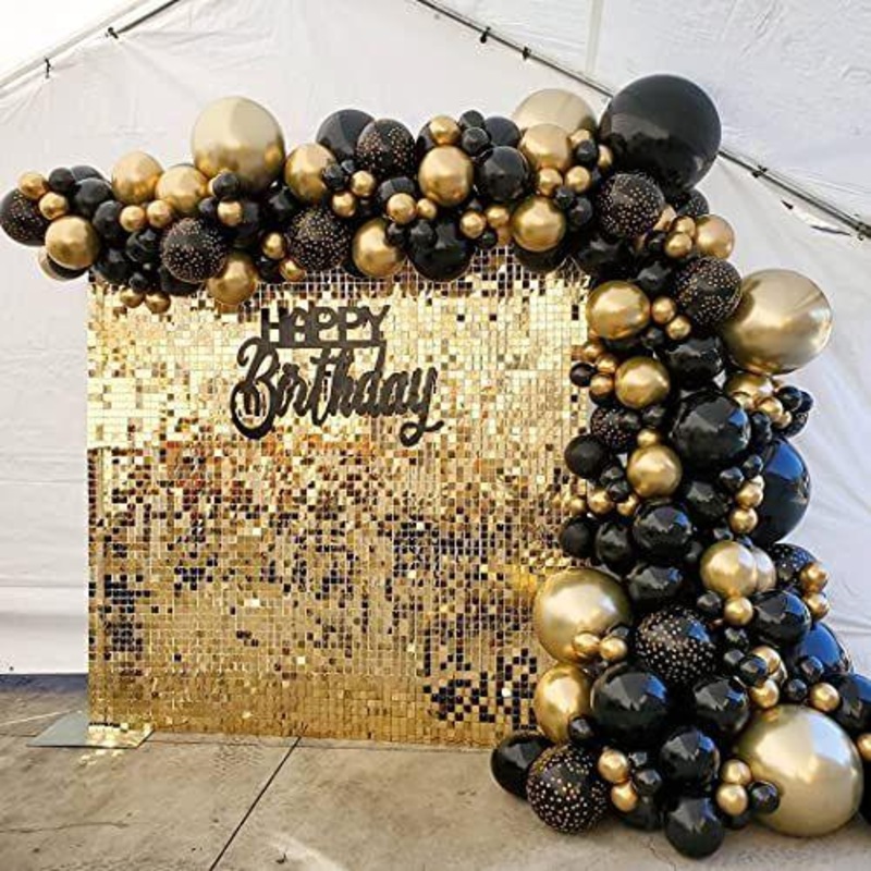 Shimmer Wall Backdrop, Square Sequin Wall Panels Shimmer Backdrop, Easy Setup Birthday/Wedding/Event/Theme Party Decorations