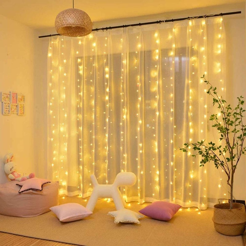 String Lights Curtain,USB Powered Fairy Lights for Bedroom Wall Party