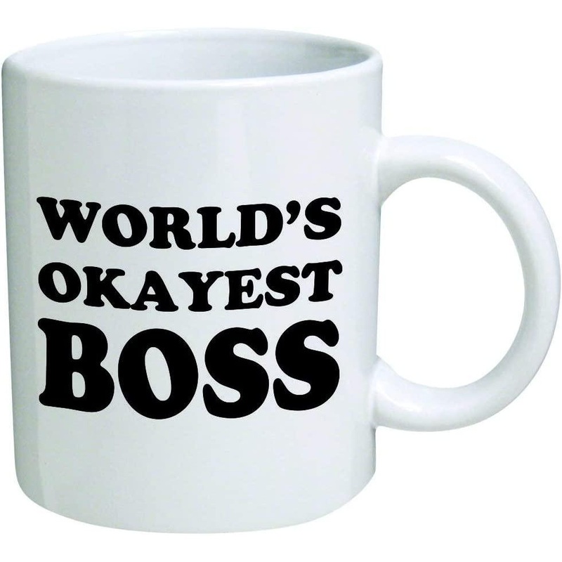 World's Okayest Boss Coffee Mug - 11 Oz Mug - Nice Motivational And Inspirational Office Gift
