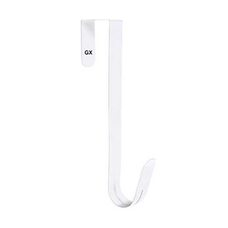 12"/15" Wreath Hanger for Front Door - Large Wreath Metal Hook for Christmas Wreath Over The Door Hanger, White