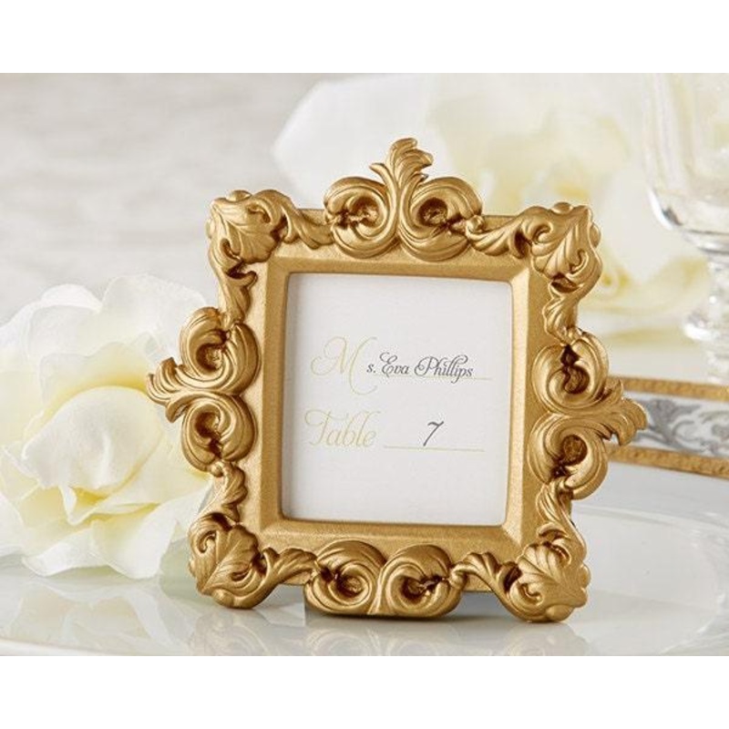 24pcs Gold Frame Wedding Table Number Mini Gold Place Card Frames Baroque Wedding Table Card Frame Gold Mini Picture Frames