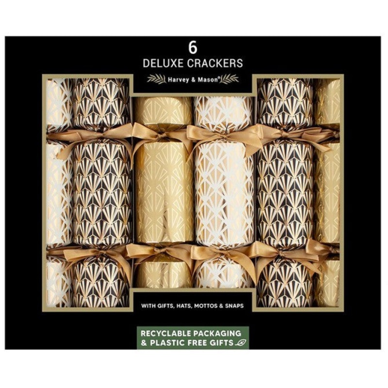 Art Deco Gold Crackers Pack of 6