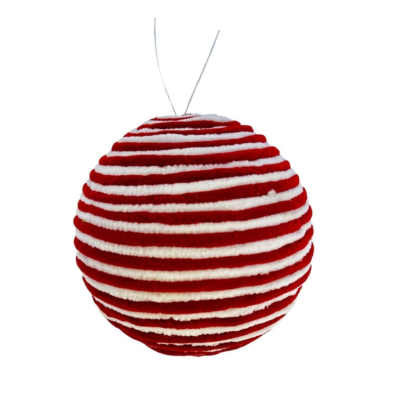 Bauble Candy Cane Stripe 16cm