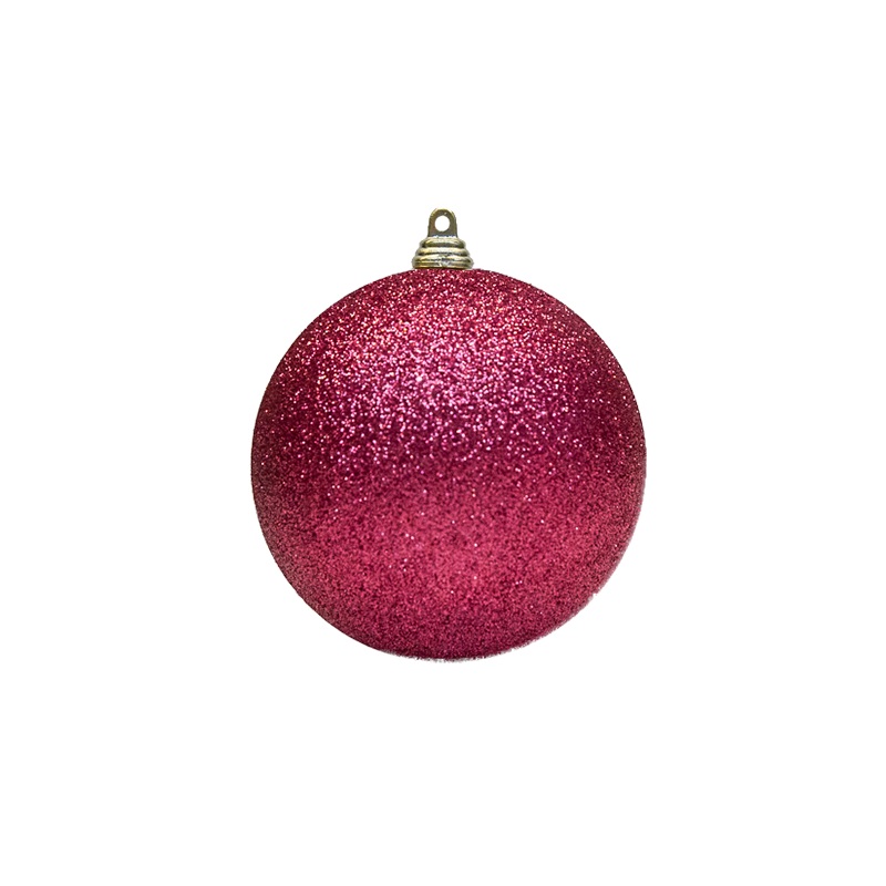 Bauble Glitter Burgundy 100mm
