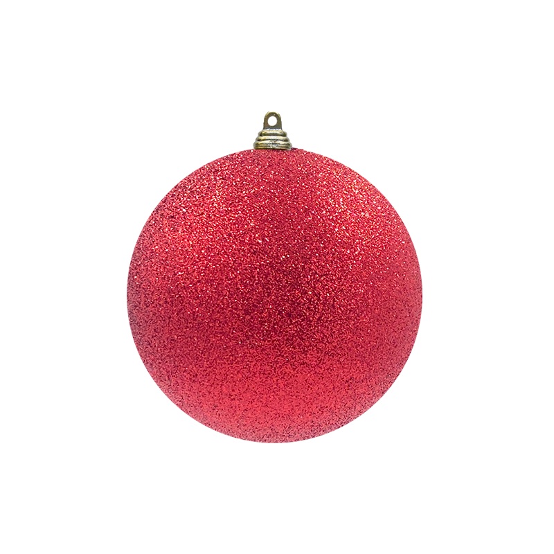 Bauble Glitter Red 140mm