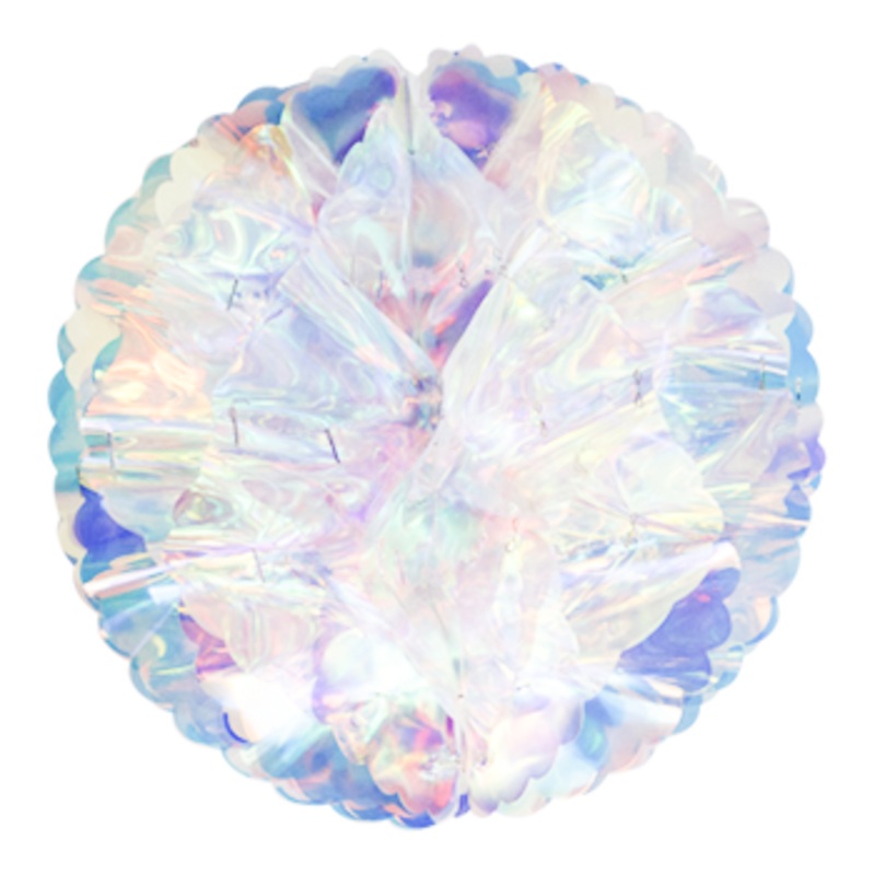 Bauble Honeycomb Iridescent Clear 400mm