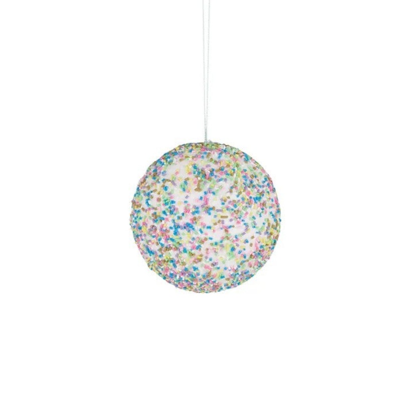 Bauble Rainbow Sprinkles 10cm