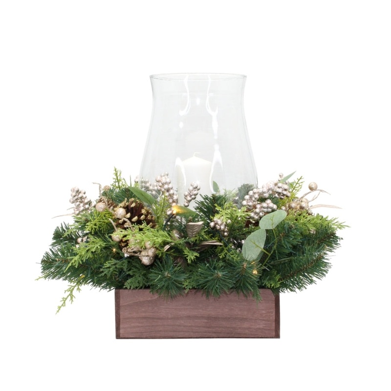 Candle Holder Pearl Pinecone 26cm