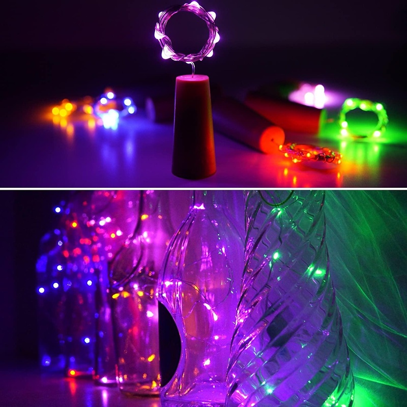 Cork Lights for Wine Bottles Battery Operated Copper Wire Micro Starry String Lights for Jars DIY Crafts