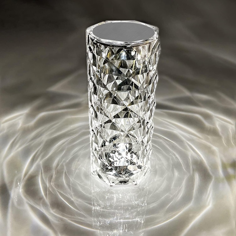 Crystal Table Lamp Rose Lamp, 16 Colors Changing, RGB Touch Lamp with Remote Control