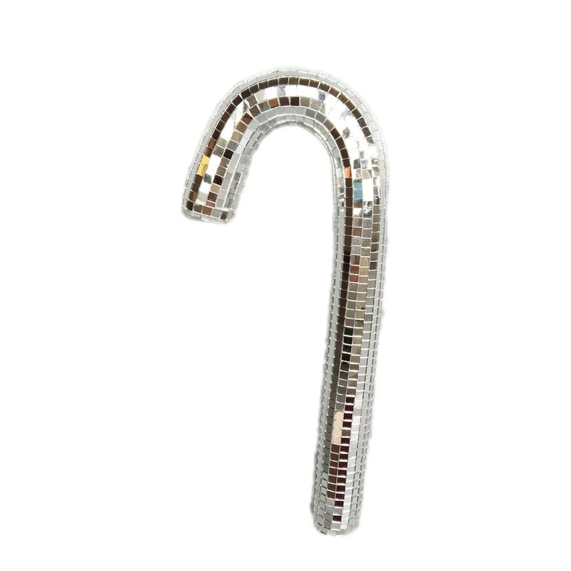 Disco Mirror Candy Cane Hanging 28cm