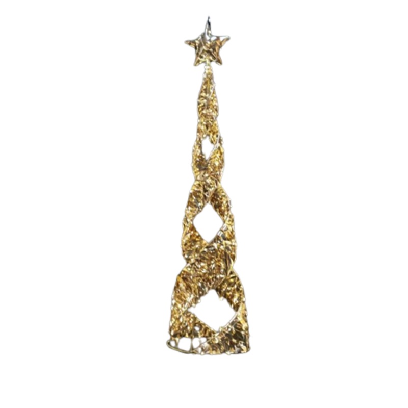 Gold Wrap Tree Light-Up 150cm