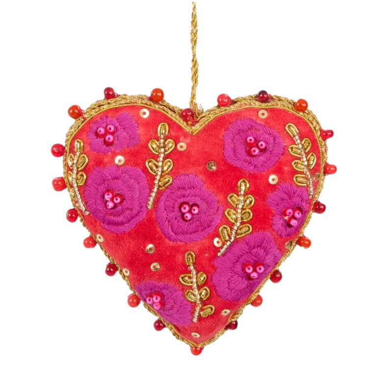 Heart Florale Hanging 10cm
