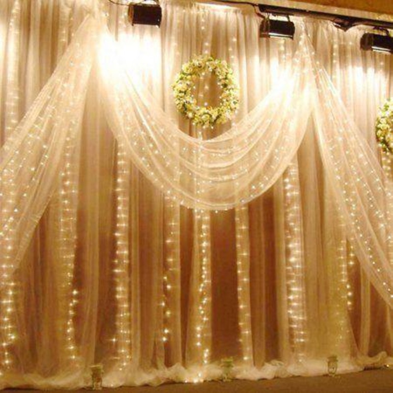 String Lights Curtain,USB Powered Fairy Lights for Bedroom