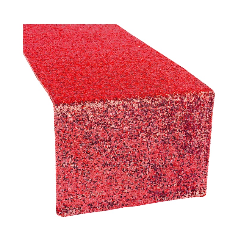 Table Runner Red Sequin 1.8m