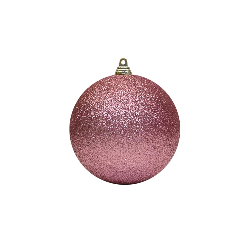 Bauble Glitter Light Pink 100mm
