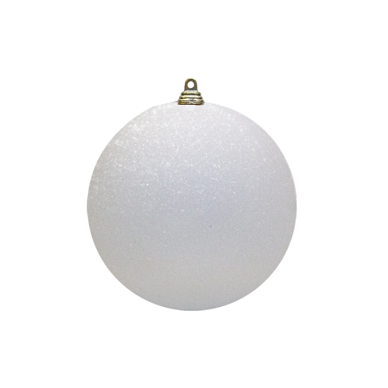 Bauble Glitter White 140mm