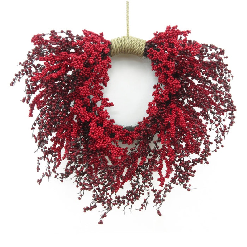 Berry Two-Tone Red Wreath 61cm