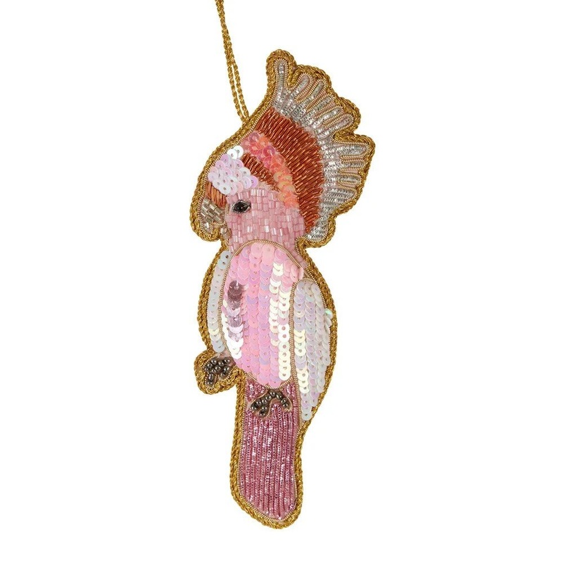 Galah Sequin Hanging 16cm