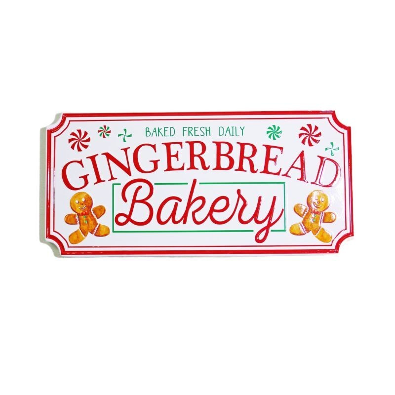 Gingerbread Bakery Metal Sign 30cm