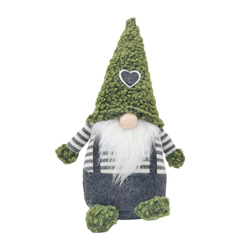 Gnome Green/Grey Sitting 31cm