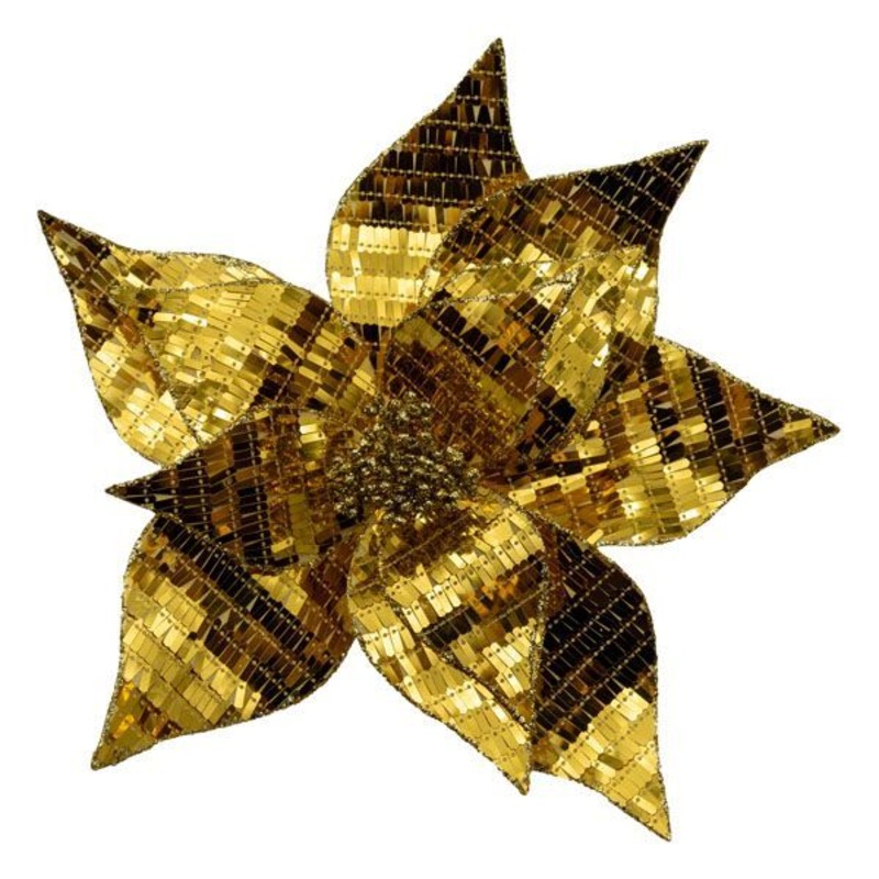 Gold Sequin Flower 30cm