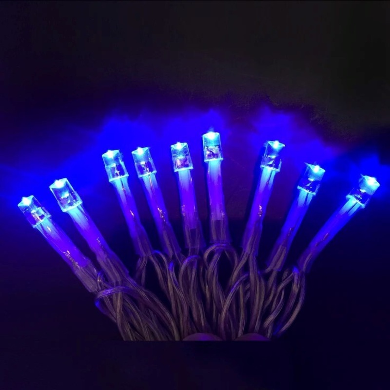 Lights Battery-Operated Clear Cable Blue Colour 5m