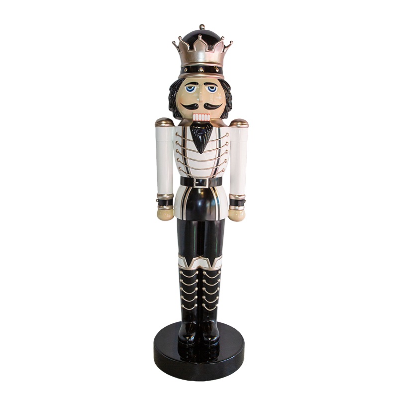 Nutcracker King White with Black Pants 200cm