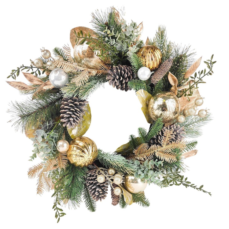 Pinecone Gold Wreath 64cm