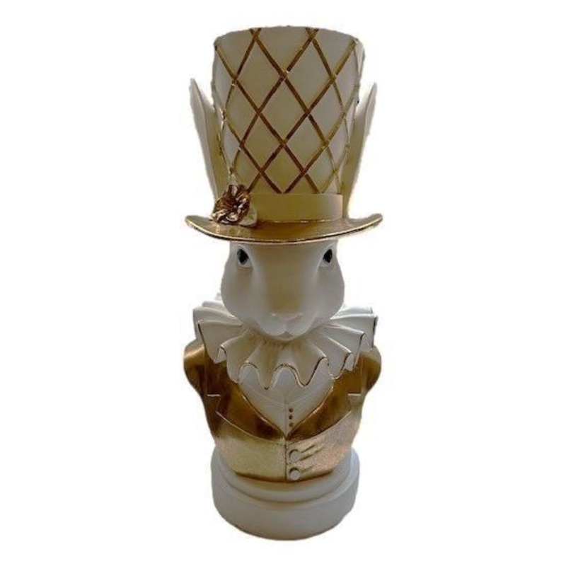 Rabbit Mad Hatter Gold Bust 46cm