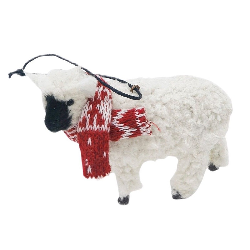 Sheep White Hanging 10cm
