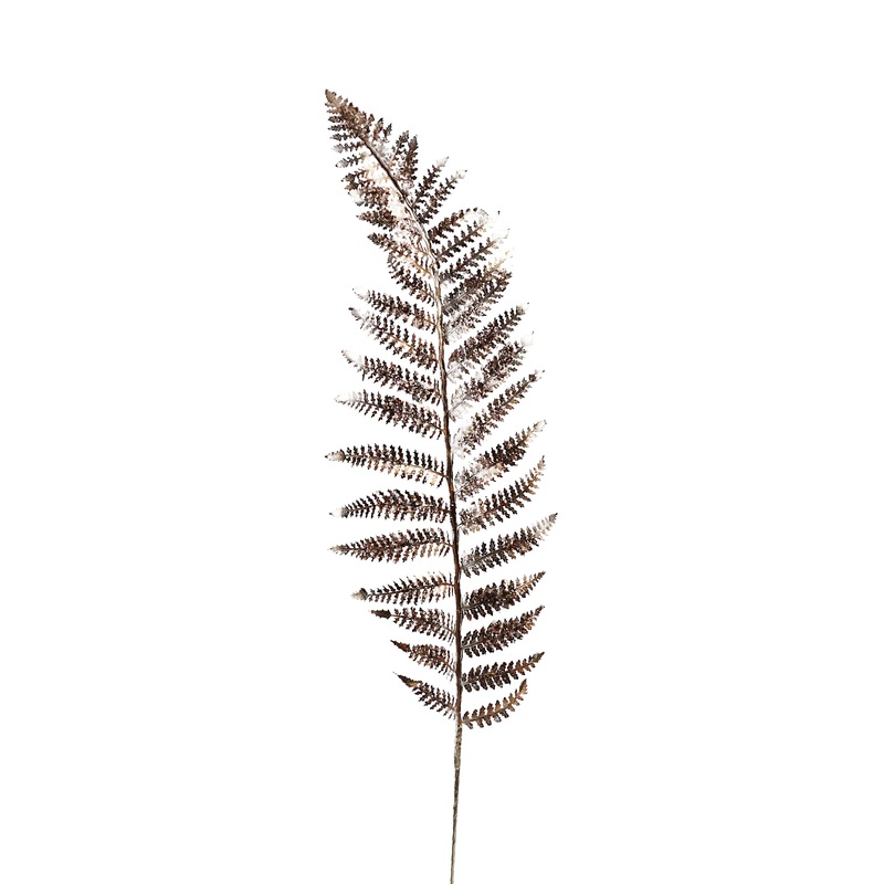 Spray Fern Leaf - Copper Glitter 85cm