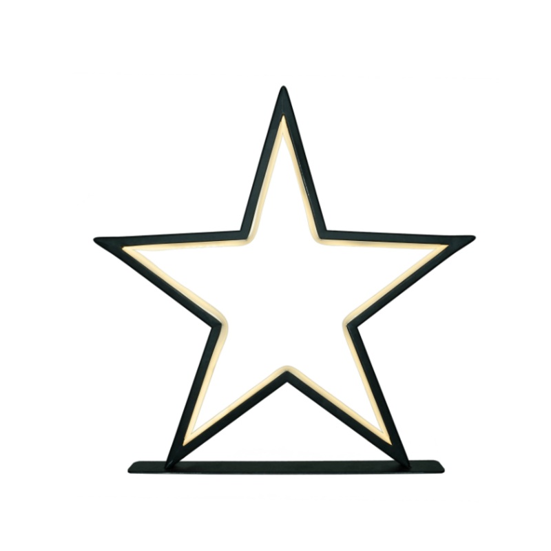 Star Table Decoration Metal Neon Flex - Black