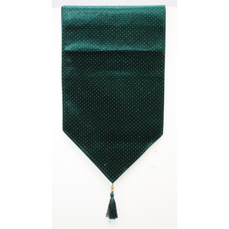 Table Runner Dots Emerald 180cm