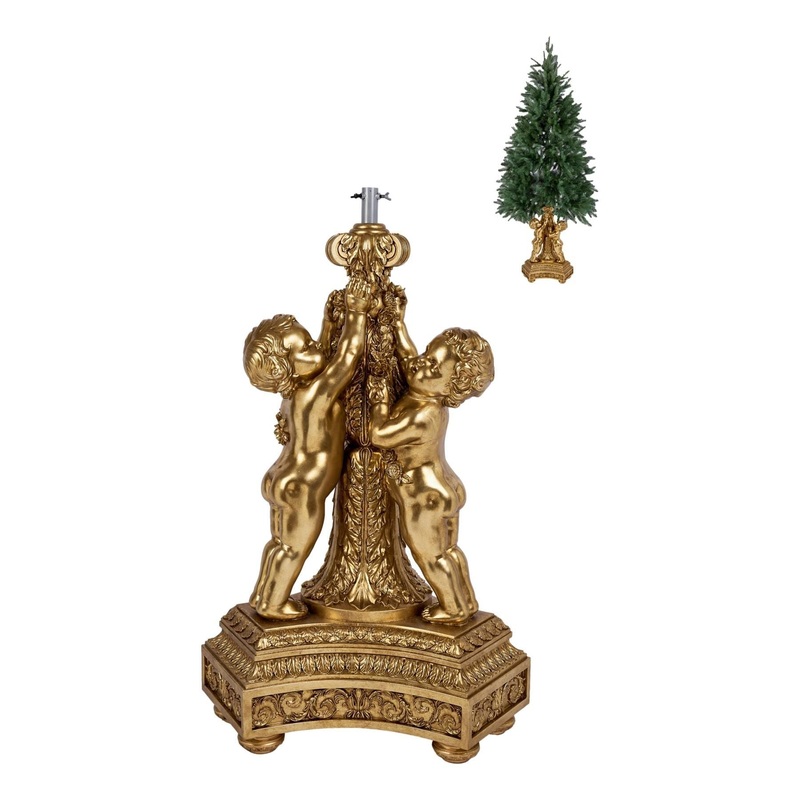 Tree Stand Gilded Gold Cherubs 102cm