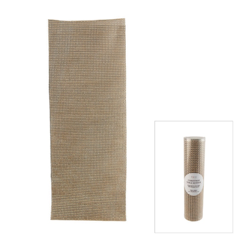 Diamant Table Runner  Rose Gold 25x200cm